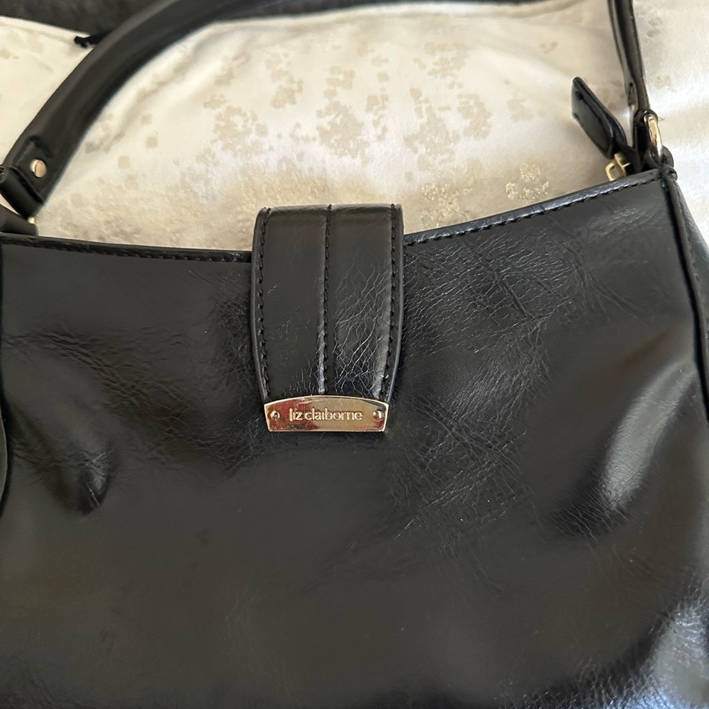Liz Claiborne Classic Black Leather Bag